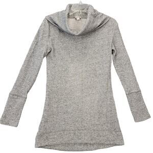 Merona Sweater Gray Knit Heather Casual Cowl Neck Long Sleeves Women Size XS Top